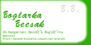 boglarka becsak business card